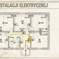 Esquemas eléctricos de viviendas: plano de instalación eléctrica de una casa con distribución de luces, enchufes y cableado.