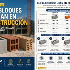 Bloques de construcción: hormigón, ladrillo cerámico y termoarcilla. Guía para elegir los elementos adecuados para tu proyecto.