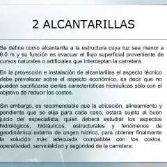 Detalles sobre tipos de alcantarillas, su función, diseño técnico y aspectos a considerar para su correcta instalación y seguridad vial.