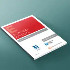 Libro "El visado colegial" de Luis Calvo Sánchez, con logos de Unión Profesional y Thomson Reuters.