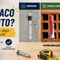 Guía para elegir los tipos de tacos para pared: hormigón, ladrillo hueco y pladur. Identifica tu pared, valora el peso y elige la fijación adecuada.