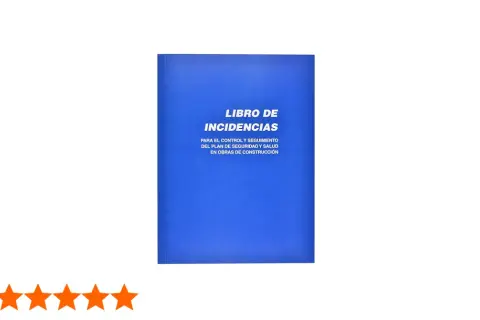 Libro de incidencias para el control y seguimiento del plan de seguridad y salud en obras de construcción.