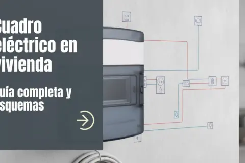 Cuadro eléctrico en vivienda, guía completa y esquemas. Diagrama de c1 c2 c3 c4 c5 electricidad con enchufes y símbolos.