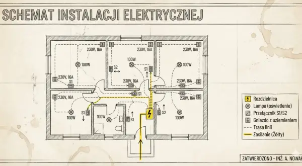 Esquemas eléctricos de viviendas: plano de instalación eléctrica de una casa con distribución de luces, enchufes y cableado.