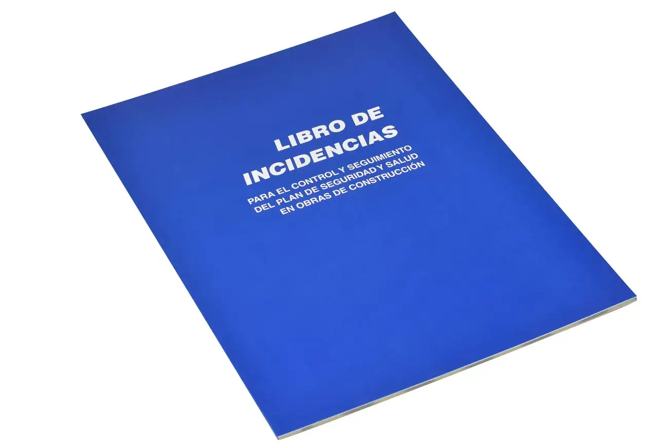 Libro de incidencias para el control y seguimiento del plan de seguridad y salud en obras de construcci&oacute;n.