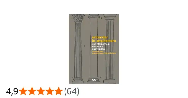 Libro "Entender la arquitectura" con ilustraciones de columnas, ideal para una introducción al tema.