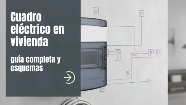 Cuadro eléctrico en vivienda, guía completa y esquemas. Diagrama de c1 c2 c3 c4 c5 electricidad con enchufes y símbolos.